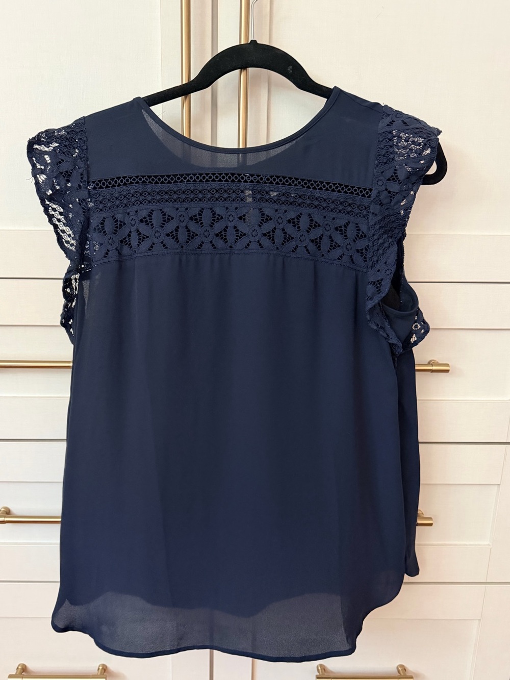 Sz M Loft Navy blouse